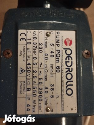 Pedrollo PQM 60 szivattyú új állapotban 