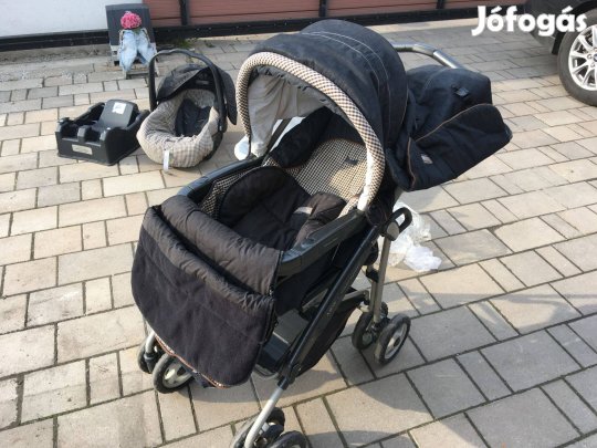 Peg Perego Mamas & Papas babakocsi szett 3:1-ben, farmer színben