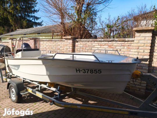 Pegazus 450 + Yamaha F50 HET L+tréler