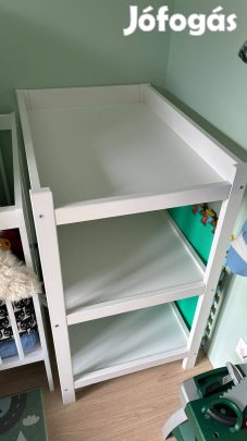 Pelenkázóasztal+tároló, lapraszerelt