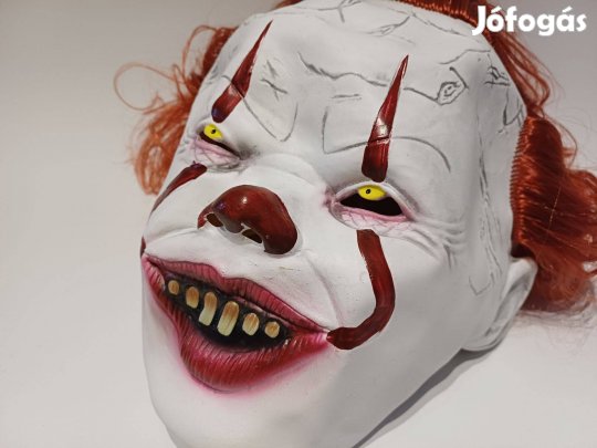 Pennywise maszk Új élethű jelmez farsang készletről számlával