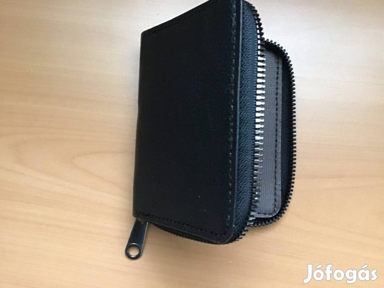 Pénztárca férfiaknak, vékony RFID blokkoló cipzáras