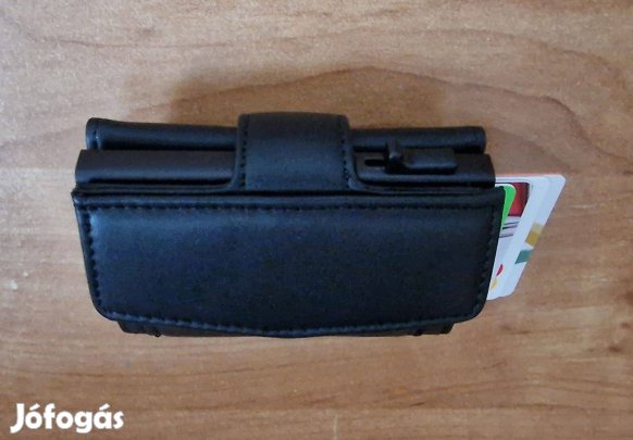 Pénztárca kisméretű valódi bőr férfi RFID védelem, Kártyatartós