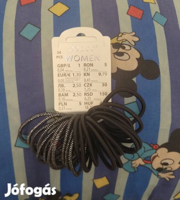 Pepco hajgumiszett (fekete, ezüst)