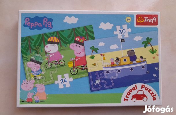 Peppa malac puzzle kirakó 24 és 30 darabos egyben hibátlan