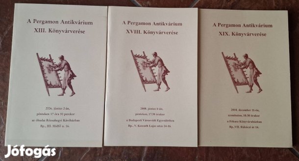 Pergamon antikvárium aukciós katalógusai