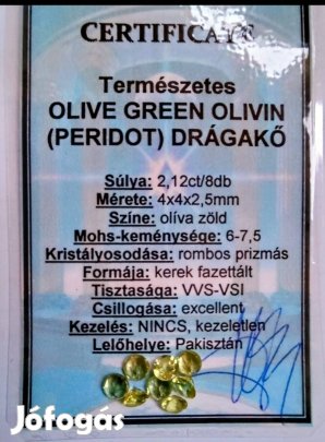 Peridot Drágakő 2,12ct VVS-VSI 15,000ft