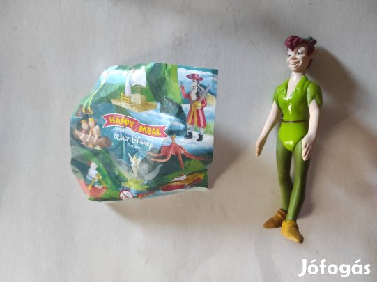 Péter Pán figura, 12 cm - Happy Meal McDonalds, Walt Disney