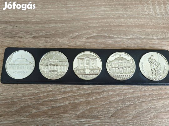 Peterhof 5 db-os éremkészlet új Vintage Szovjetunió aluminium