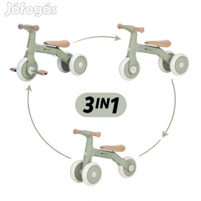 Petite&MARS Multifunkciós tricikli 3v1 Bingo Sage Leaf
