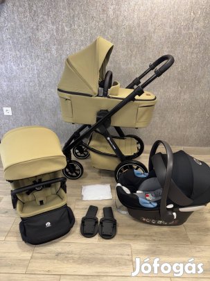 Petite & Mars Icon 3in1 gyönyörű babakocsi szett Mossy Green