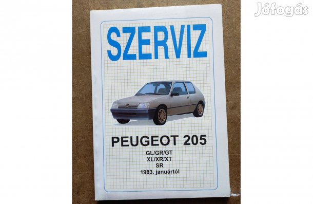 Peugeot 205 D javítási karbantartási könyv