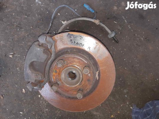 Peugeot 207 Bal Első Csonkállvány Kerékaggyal + Féknyereg + ABS Jeladó