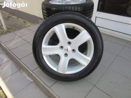 Peugeot 4x108 Alukerék Dunlop 205/55 R 16 nyári gumival eladó