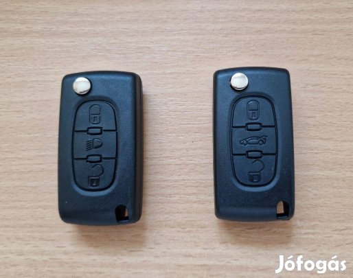 Peugeot Citroen gépkocsikhoz 3 gombos bicskakulcsház kulcsház