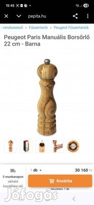 Peugeot Paris 22cmes borsörlő oliva fából