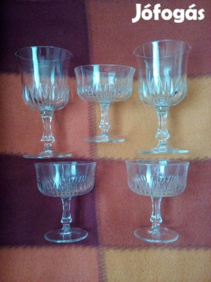 Pezsgős, boros pohár készlet