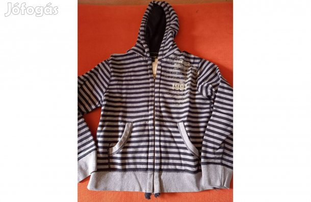 Philip Russel csíkos kapucnis pulóver L
