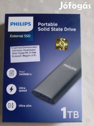 Philips 1TB-os új SSD külső meghajtó.