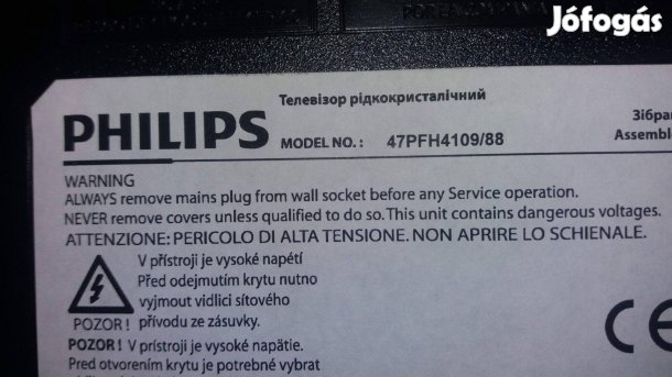 Philips 47Pfh4109/88 LED LCD tv panelek main és tcon 6870C-0444C