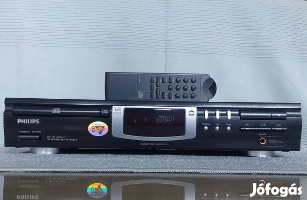 Philips CD 723 CD Rewritable CD Lejátszó Deck Compact DISC Távirányitó