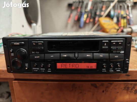 Philips DC722 kazettás autórádió korabeli csúcsmodell 