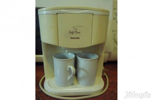 Philips Duo 2121 két személyes kávéfőzőgép 3 db csészével