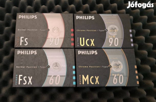 Philips bontatlan magnókazetta csomag FS, Fsx, Ucx, MCX (4 db, új)