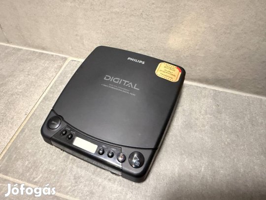 Philips discman hordozható CD lejátszó, retro, hibás