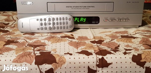 Philips felvevő videó magnó távval Vhs HQ Sony Samsung LG