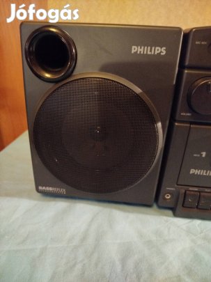 Philips két kazettás rádió magnó, levehető hangfalakkal!
