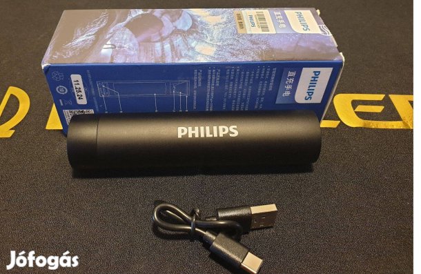 Philips taktikai túra horgász vadász lámpa (Li3000mAh 20W) zseblámpa