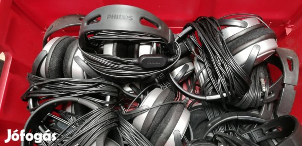 Philips zárt kosaras fejhallgatók, speciális 16 csatornás erősítővel