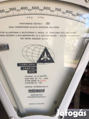 Piaci mérleg / Karos mérleg / asztali mérleg, súlyokkal eladó