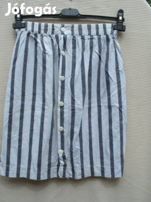 Pic y Pala fehér szürke csíkos szoknya Dereka gumis