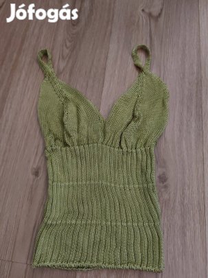 Pierantino Gaspari oliva kötött prémium női top S