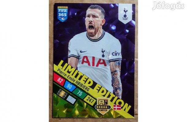 Pierre-Emile Hojbjerg Tottenham Limited focis kártya Panini 2023