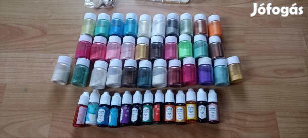 Pigment porok folyadékok glitterek csillámok egyben