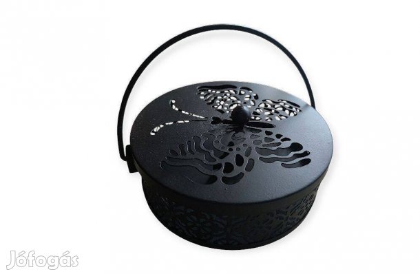 Pillangós fém szúnyogriasztó spirál tartó 15,5x5 cm, kültéri használ