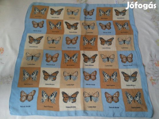 Pillangós kisméretű selyem kendő, sál eladó