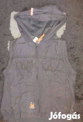 Pillangós szürke kapucnis tavaszi mellény, C&A,