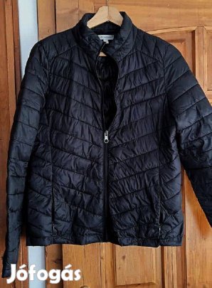 Pille könnyű fekete Nice & Chic steppelt kabát