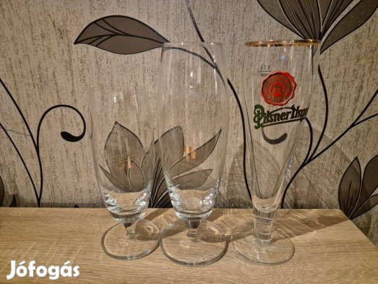 Pilsner Urquel sörös poharak