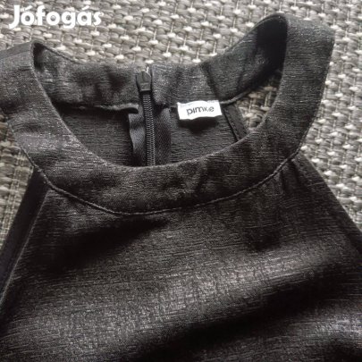 Pimkie fekete szoknya, vékony ,kissé fényes, a deréknél áttetsző betét