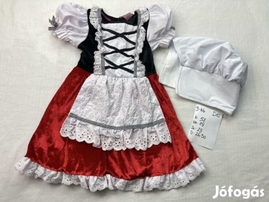 Pincérnő jelmez, felszolgáló D10