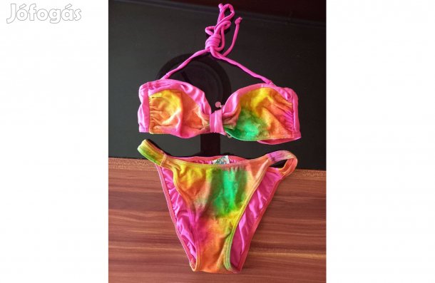 Pink Női bikini bársony fürdőruha S