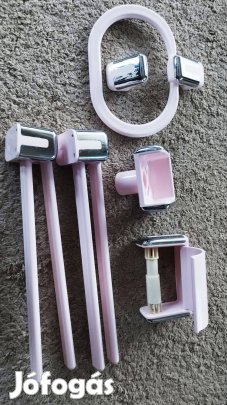 Pink-chrome fürdőszoba szett