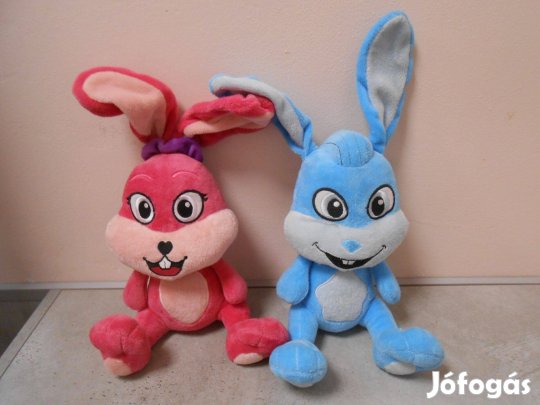 Pink lány és kék fiú nyuszkó páros