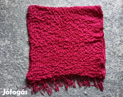 Pink nyomott mintás hosszabb rojtos sál