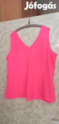 Pink színű pántos muszlin felső nagy méretű 52-es